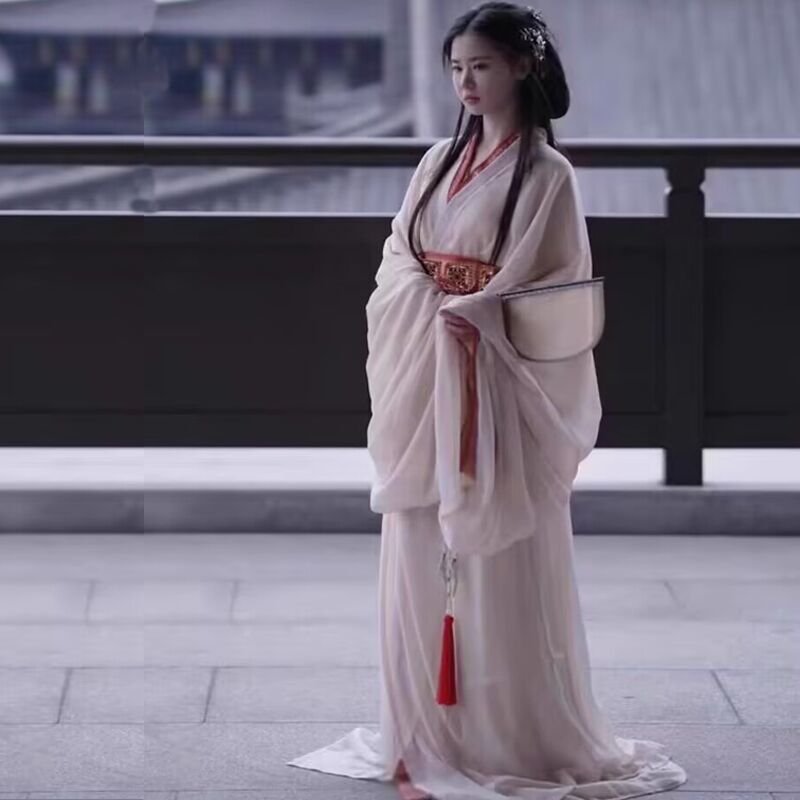 Samiusglobal Qin Han Style Zhiju Robe Hanfu, 2026 New Warring States Ancient Chinese Costume