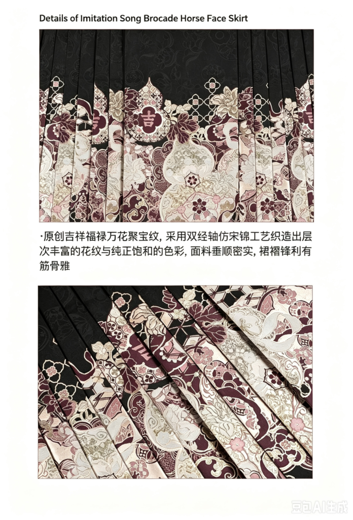 Samiusglobal Ming Style Hanfu White Floral Jacquard Aoqun, Traditional Chinese Ancient Costume