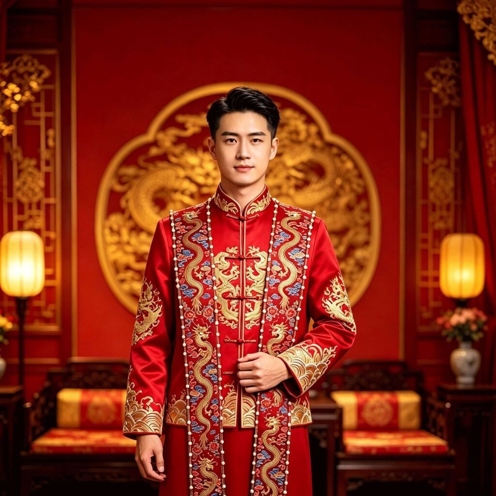 Ming hanfu dragon phoenix xiapei chinese traditional wedding bridal accessor