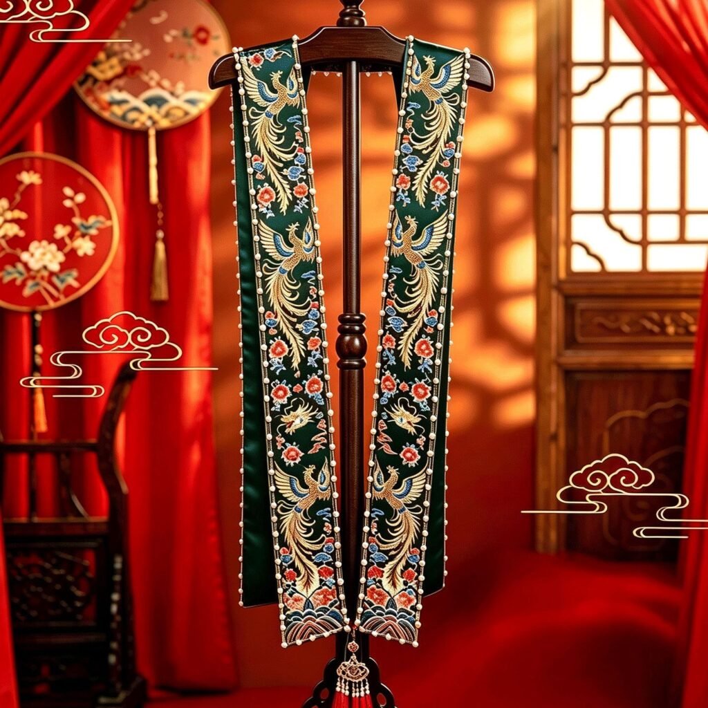 Ming hanfu dragon phoenix xiapei chinese traditional wedding bridal accessor