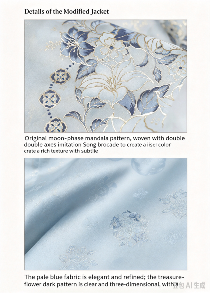 Samiusglobal Flowing Cloud Snowlight unisex Ming dynasty Hanfu set with faux-fur trim